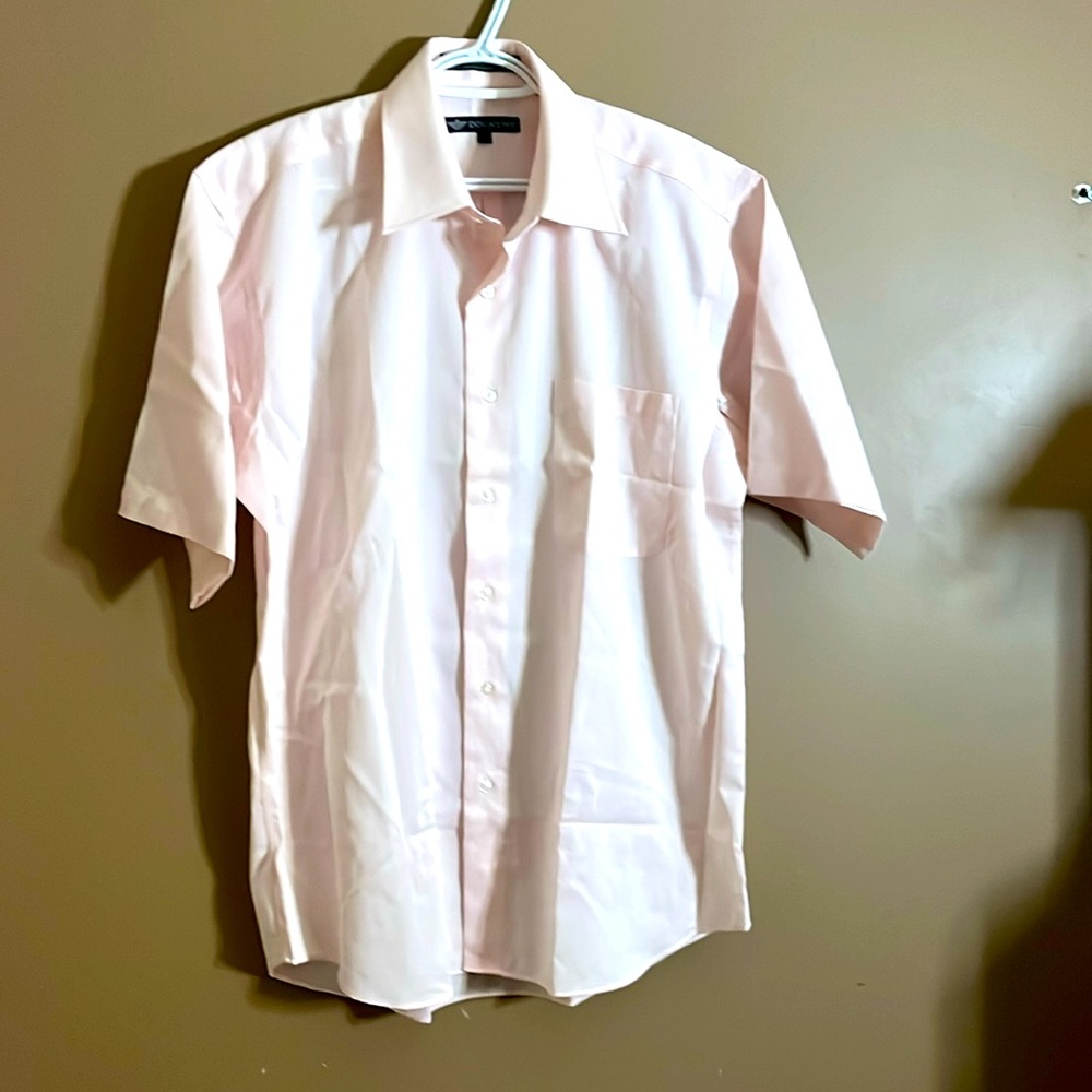 😄Pink stain protection dress shirt. B6